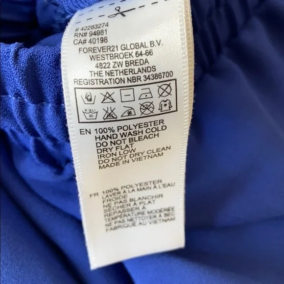 Royal Blue Forever 21 Drawstring Pants - Picture 5 of 7